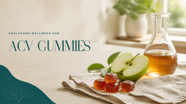 Apple cider vinegar gummies with a green apple – Healthana ACV gummies guide