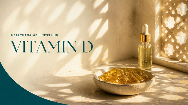 Vitamin D softgels in sunlight through a lattice window – Healthana vitamin D guide