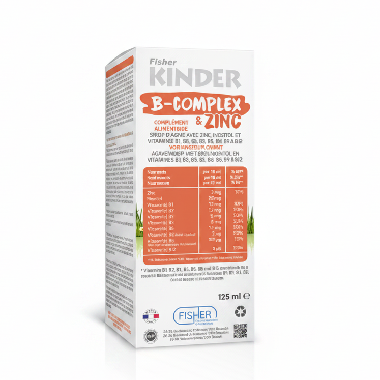 Fisher Kinder Vitamin B Complex + Zinc Syrup for Kids 125ml
