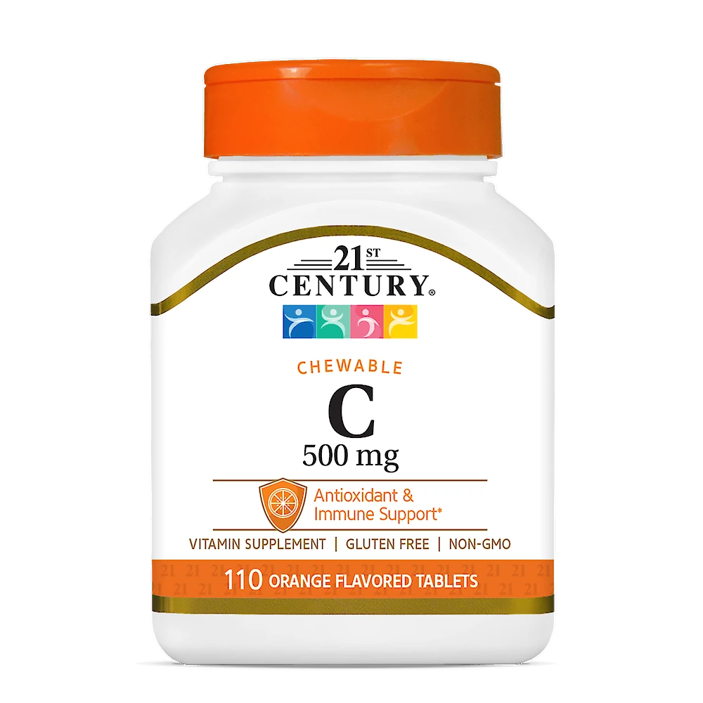 فيتامين سي ٥٠٠ ملغ أقراص قابلة للمضغ - ١١٠ أقراص قابلة للمضغ