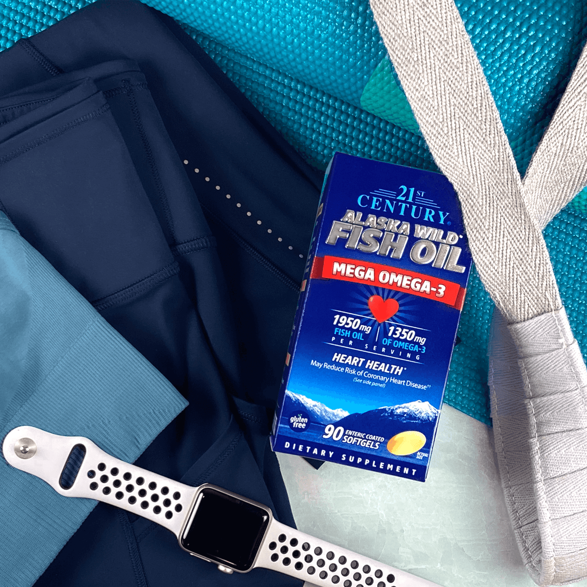 21st Century Alaska Wild Fish Oil Mega Omega-3 1350 mg, 90 Softgels – product photo