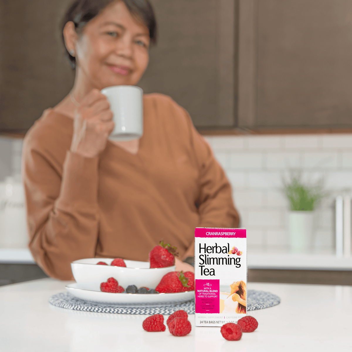 21st Century Herbal Slimming Tea CranRaspberry, 24 Tea Bags – product photo