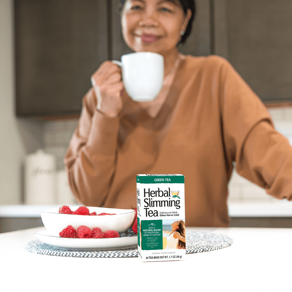 21st Century Herbal Slimming Tea Green Tea, 24 Tea Bags – product photo