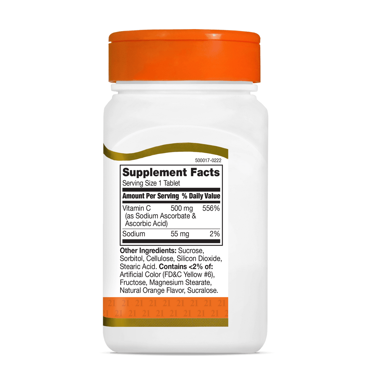 21st Century Vitamin C Chewable 500 mg, 110 Chewable Tablets – product photo