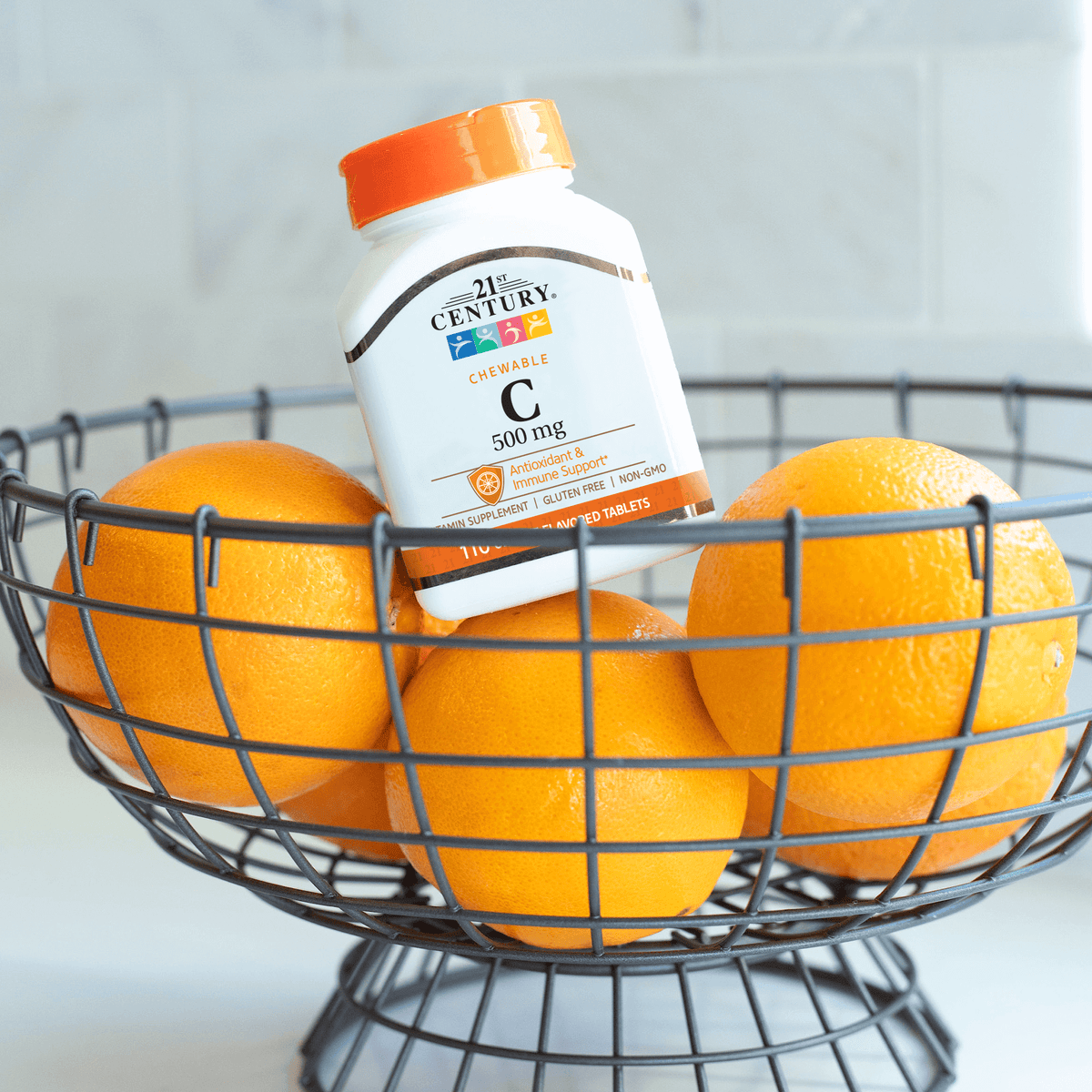 21st Century Vitamin C Chewable 500 mg, 110 Chewable Tablets – product photo