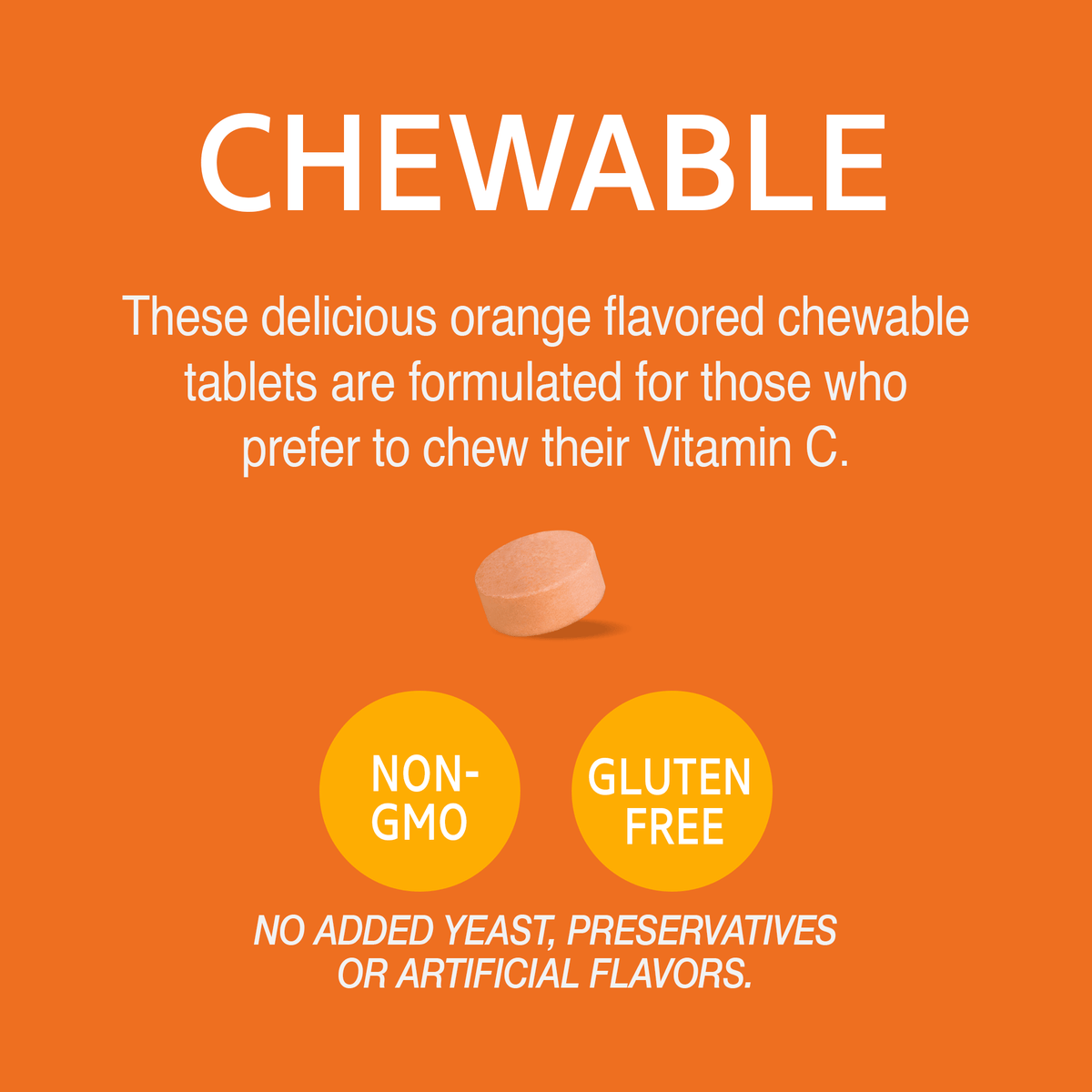 21st Century Vitamin C Chewable 500 mg, 110 Chewable Tablets – product photo