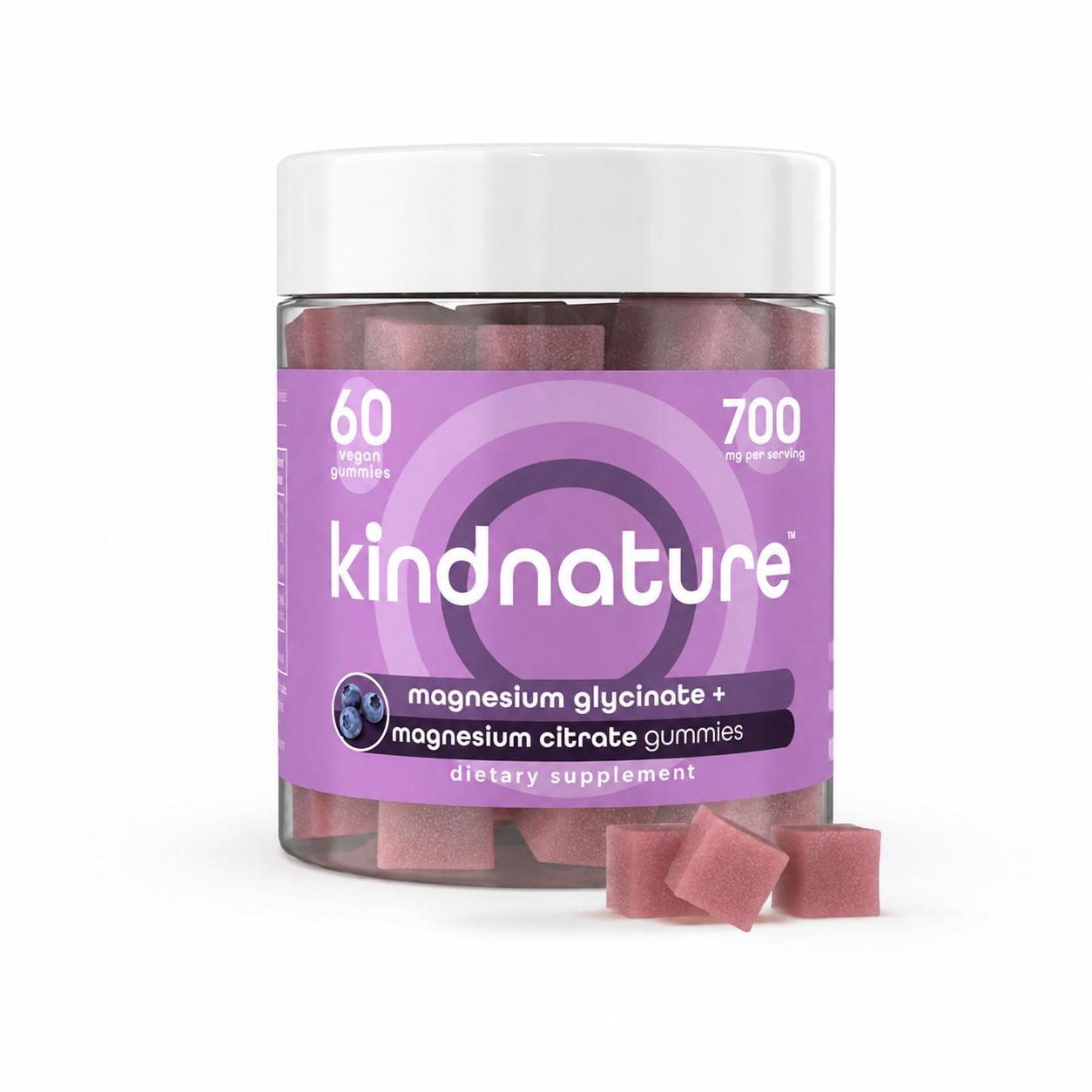 2-in-1 Magnesium Gummies – High Absorption Glycinate + Citrate for Sleep, Mood & Muscle Support  - 60 Gummies