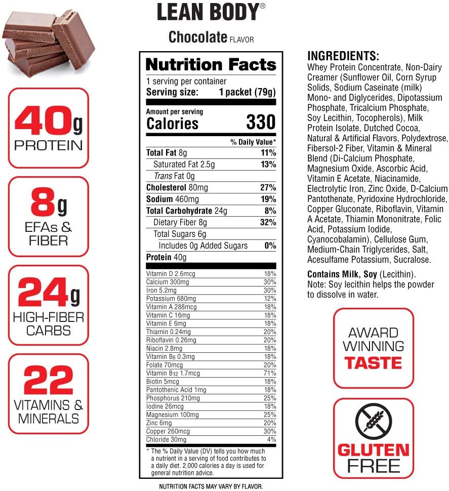 Labrada Lean Body Hi-Protein Meal Replacement Shake Chocolate