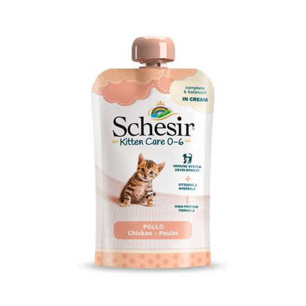 Schesir Pouch Kitten Care (0-6 Months) Chicken in Cream 150g