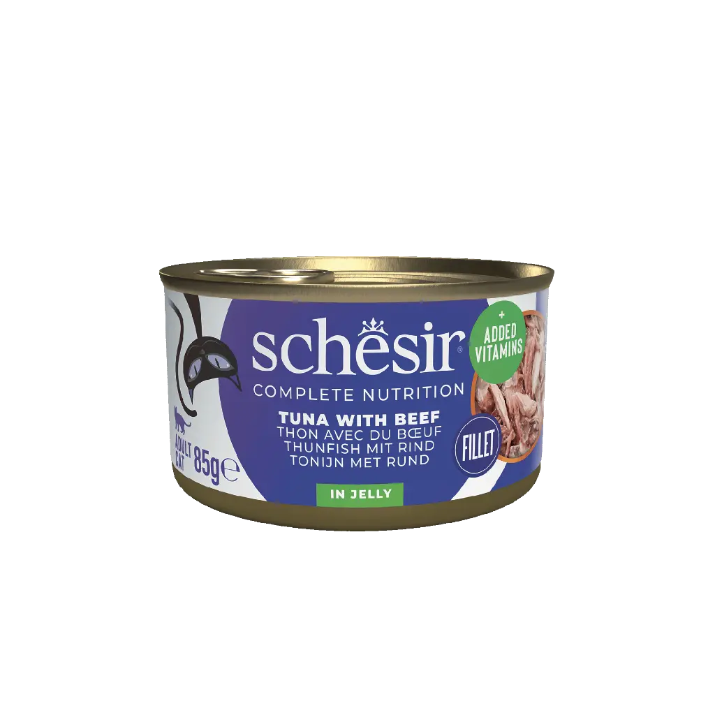 Schesir Cat Can Tuna with Beef fillets In Jelly 85g