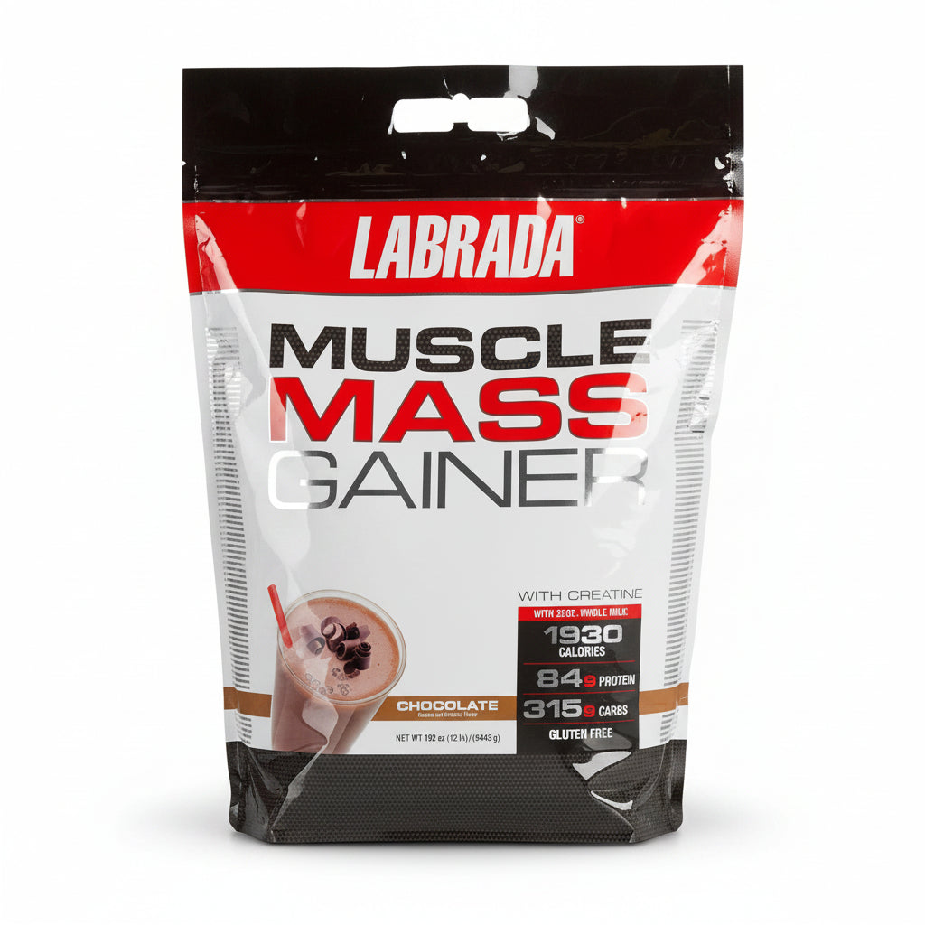 Labrada Nutrition Muscle Mass Gainer Protein Powder Chocolate 12 Pound