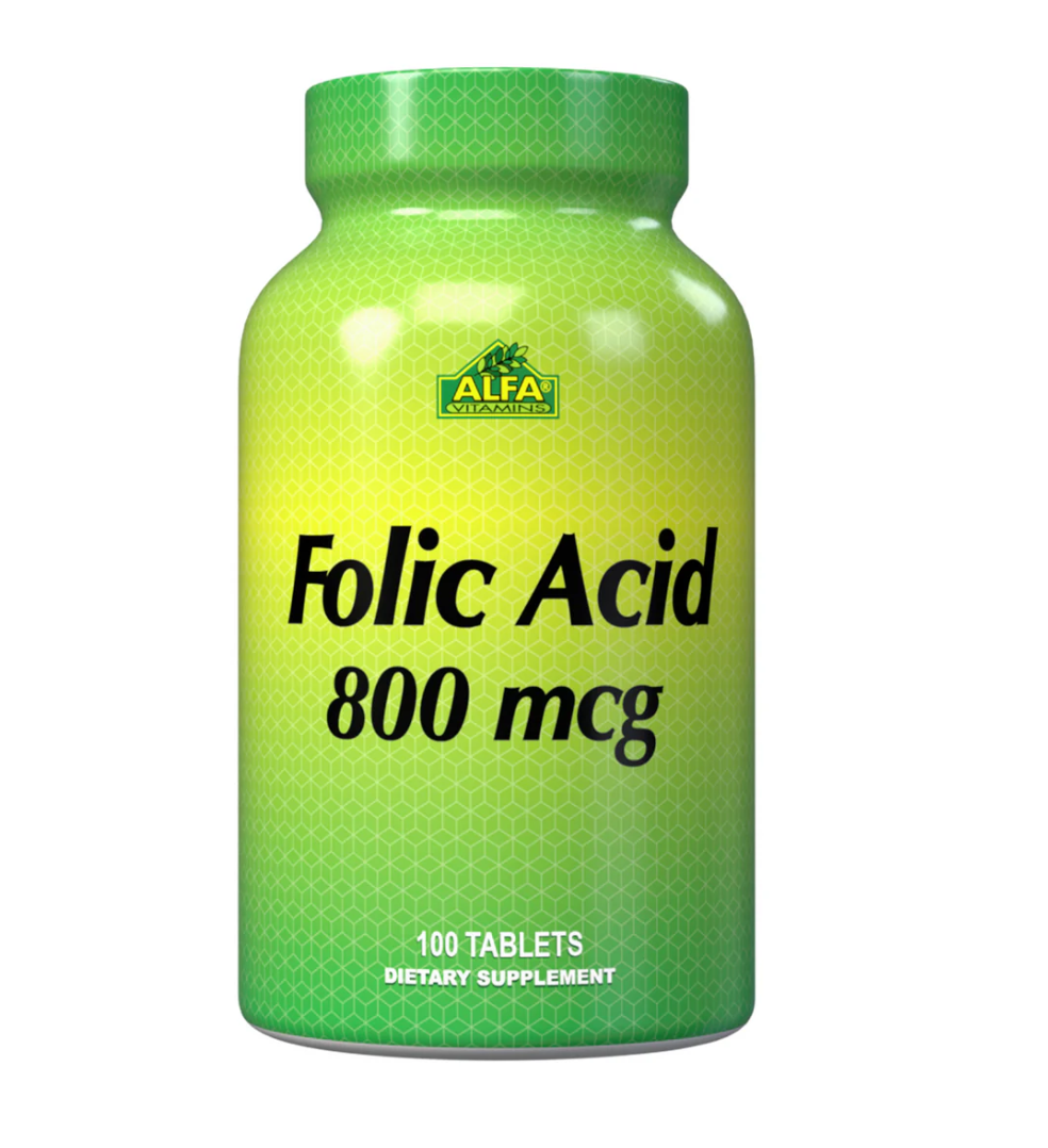 حمض الفوليك 800 ميكروجرام - 100 قرص