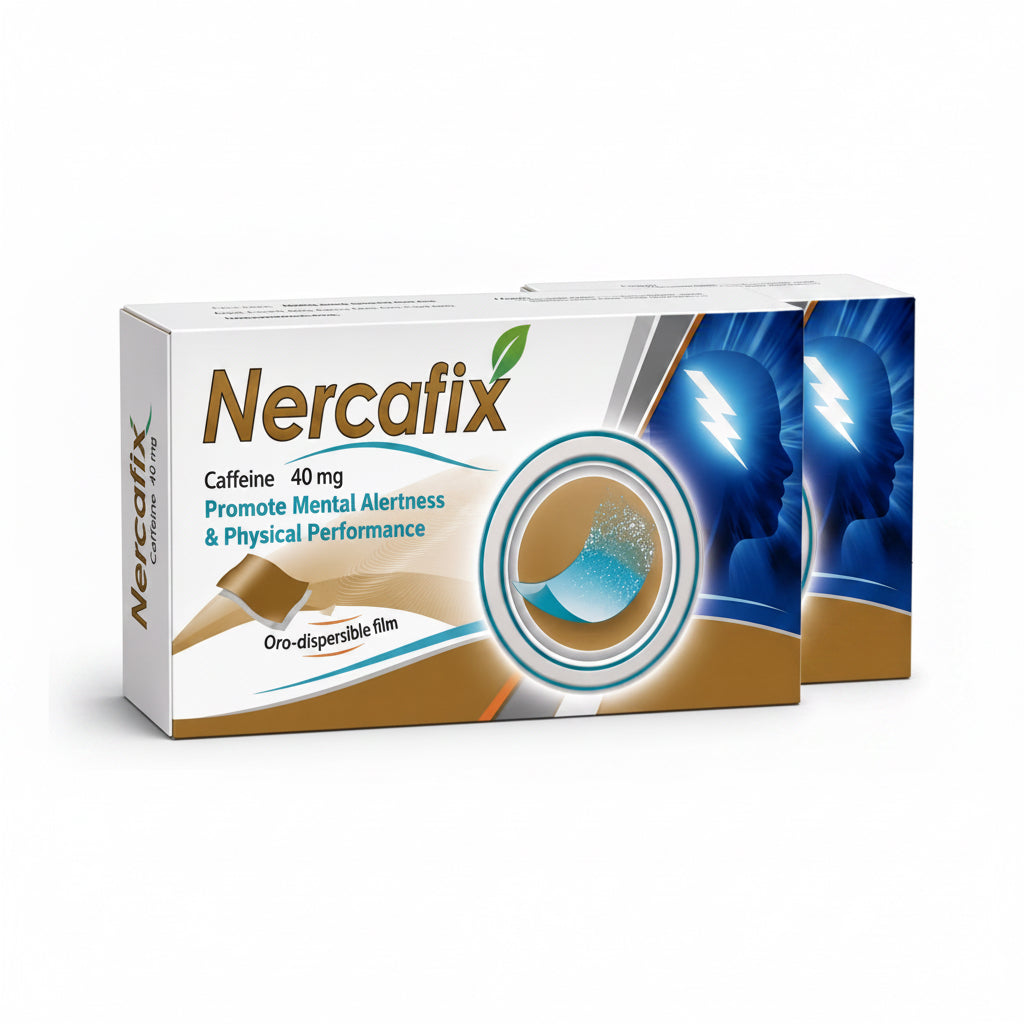 Nercafix |(Caffeine 40mg) - 30 Oral Dissolving Films | Mint (2 Packs Offer)
