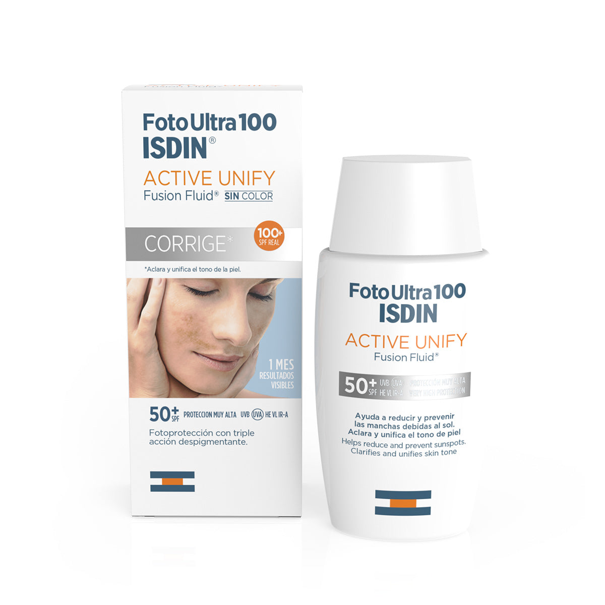 Foto Ultra 100 | ISDIN Active Unify Fusion Fluid SPF 50+ (No Color) - 50ml