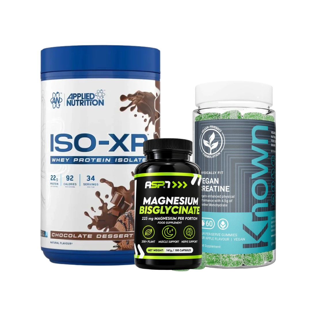 GYM Starter Kit (ISO-XP | Creatine | Magnesium) + Free Shaker