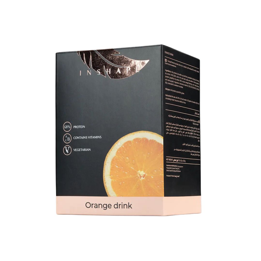 InShape High-Protein (68%) Orange Drink Meal Replacement - 10 Sachets