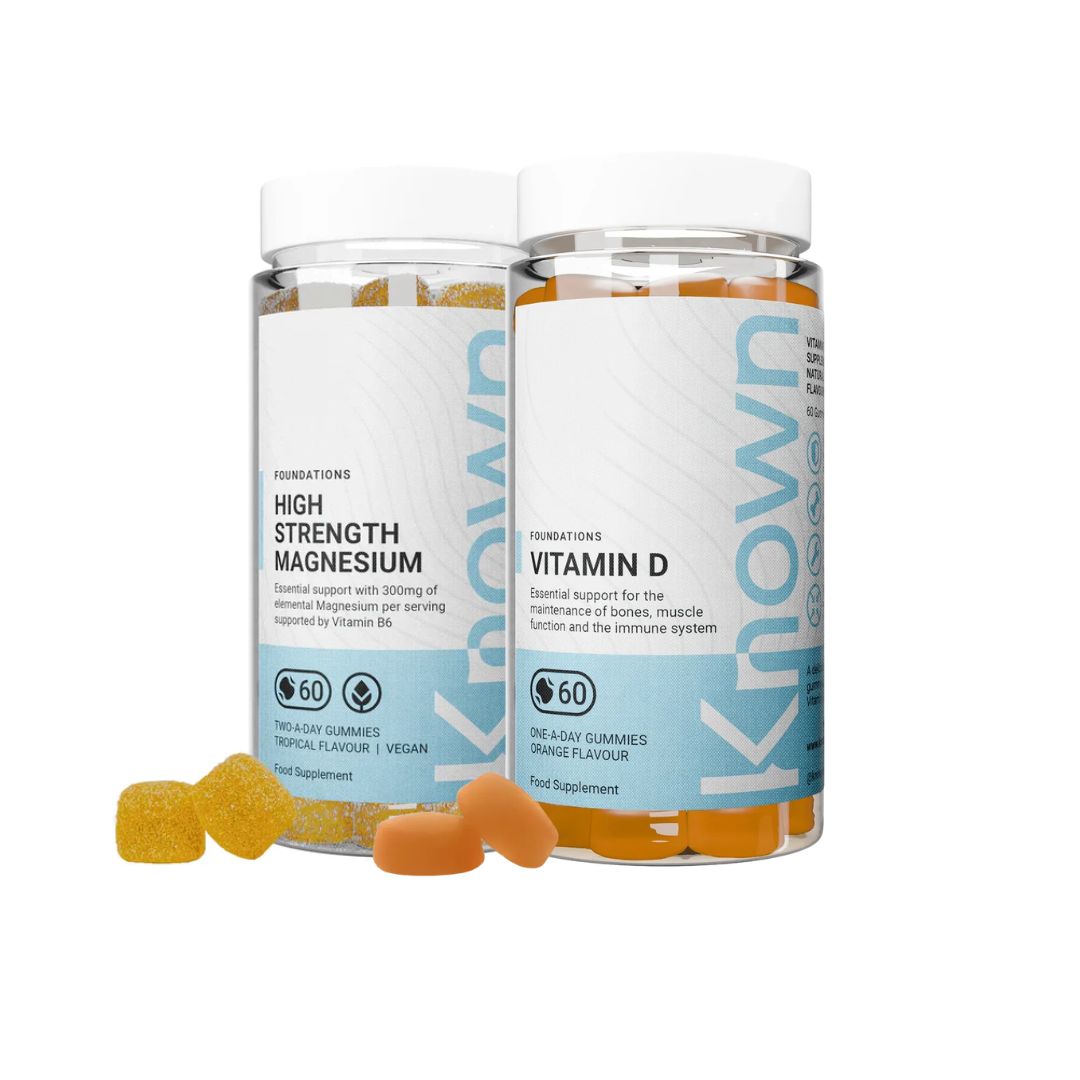 Known Essentials (High Strength Magnesium Vegan | Vitamin D)- 60 Gummies