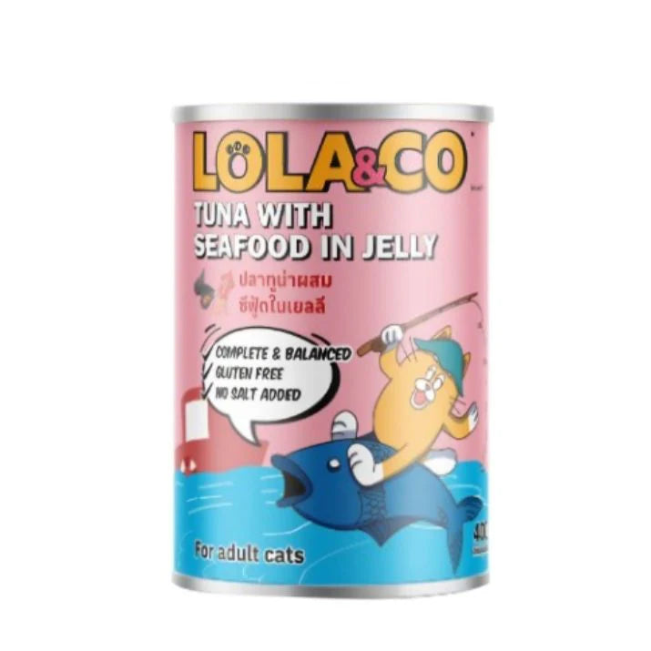 LOLA & CO Tuna with Seafood in Jelly 400 gm*(6 Cans)