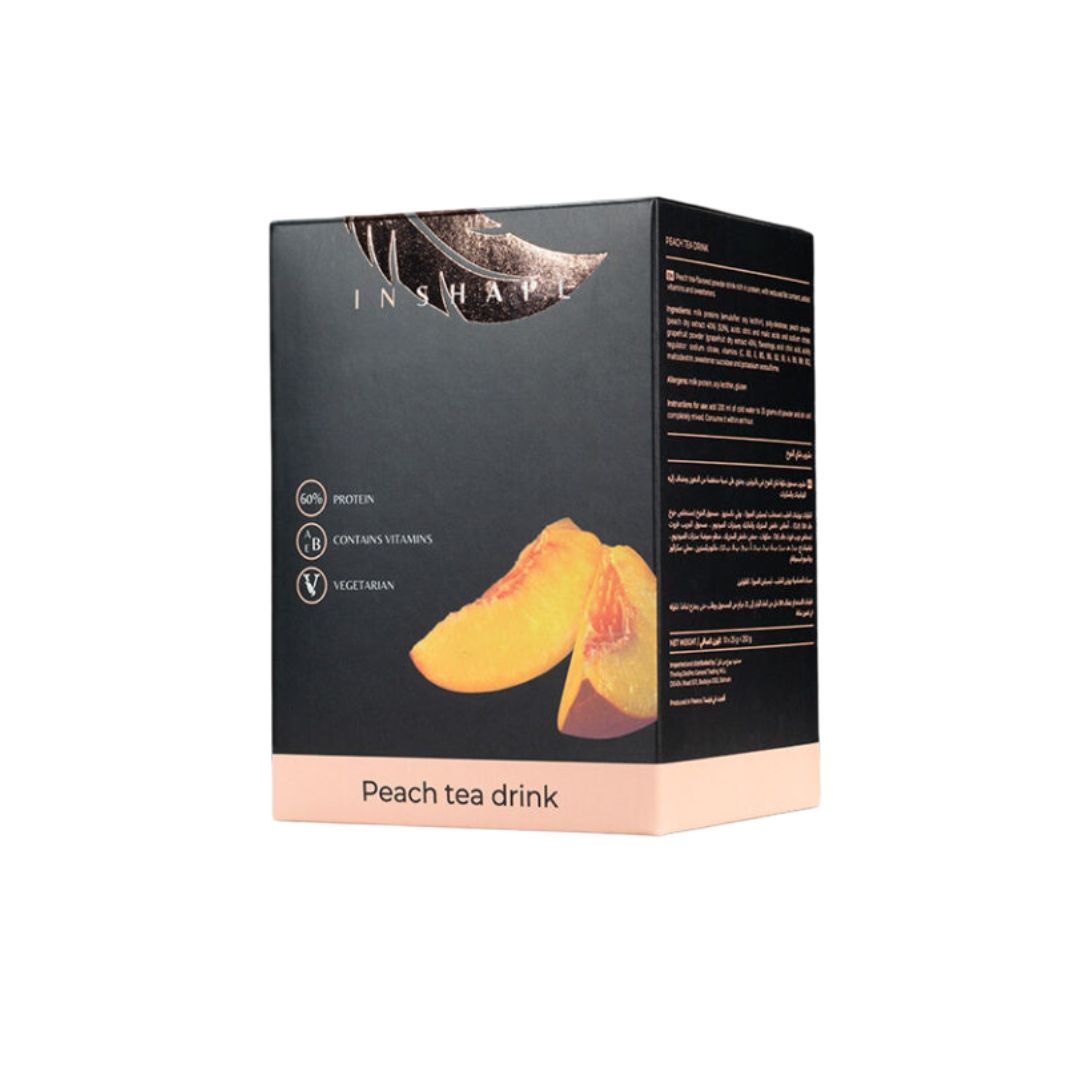InShape High-Protein (60%) Peach Tea Drink, Meal Replacement - 10 Sachets