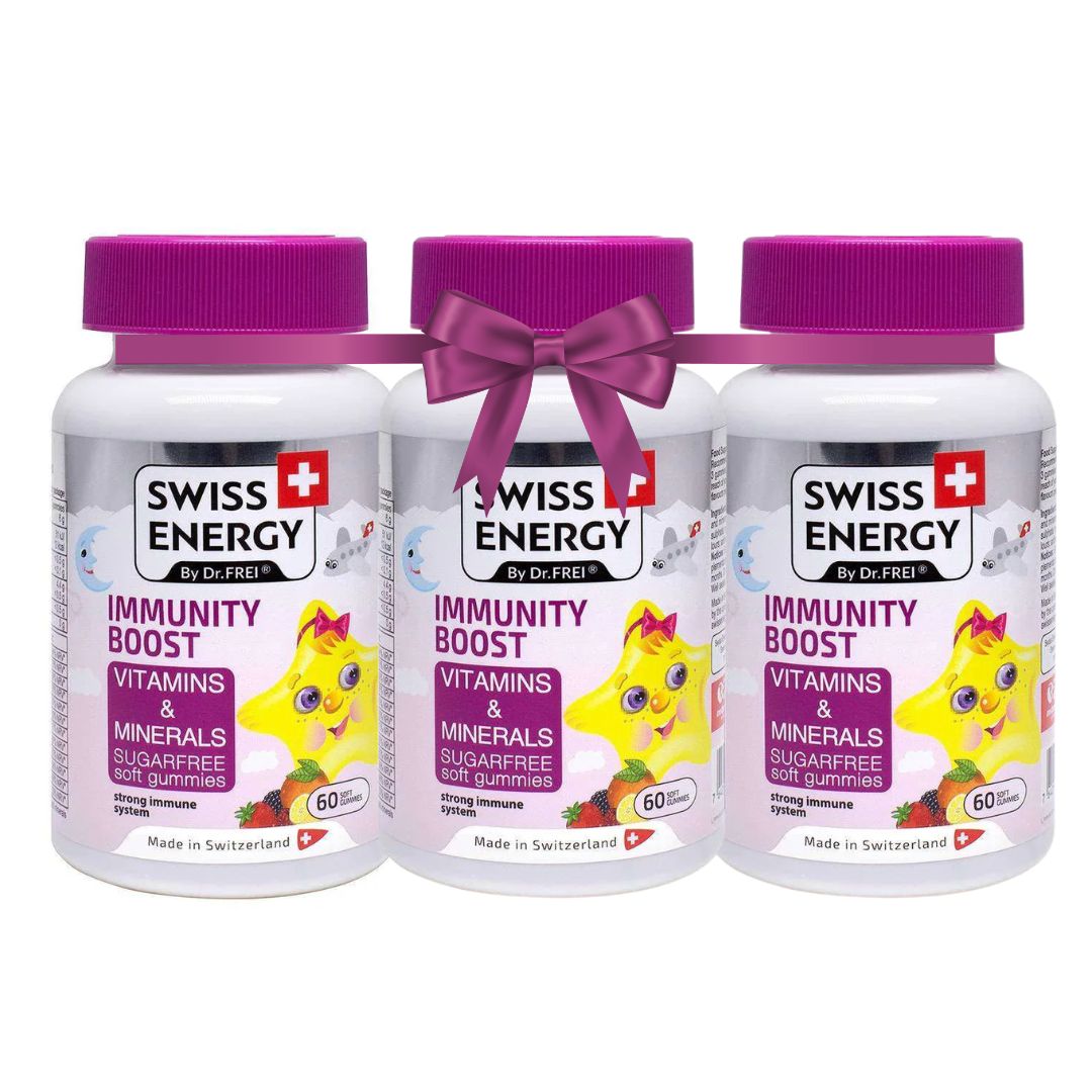 IMMUNITY BOOST - (Vitamins and minerals, Zinc and iodine) - 60 soft Gummies (3 Packs Offer))