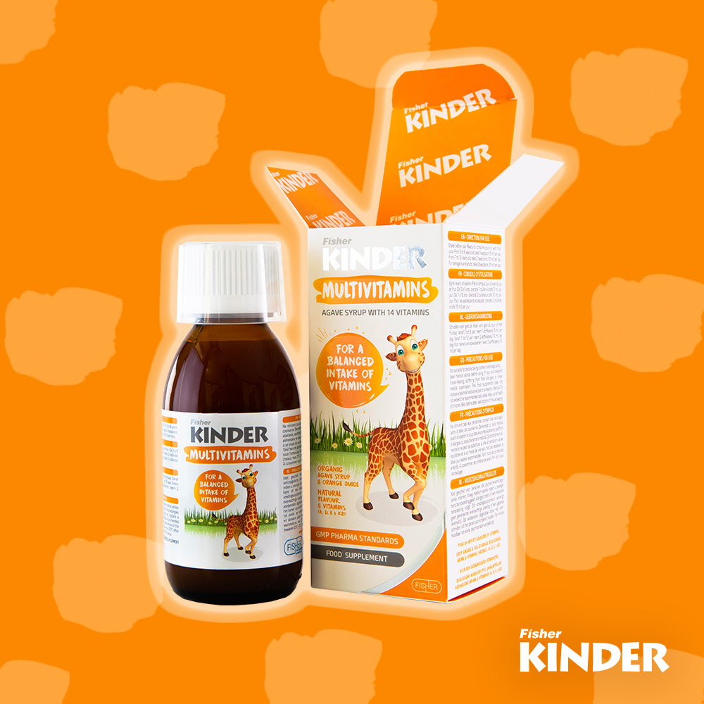 Fisher Kinder Multivitamin Syrup for Kids 3-12 Years Orange