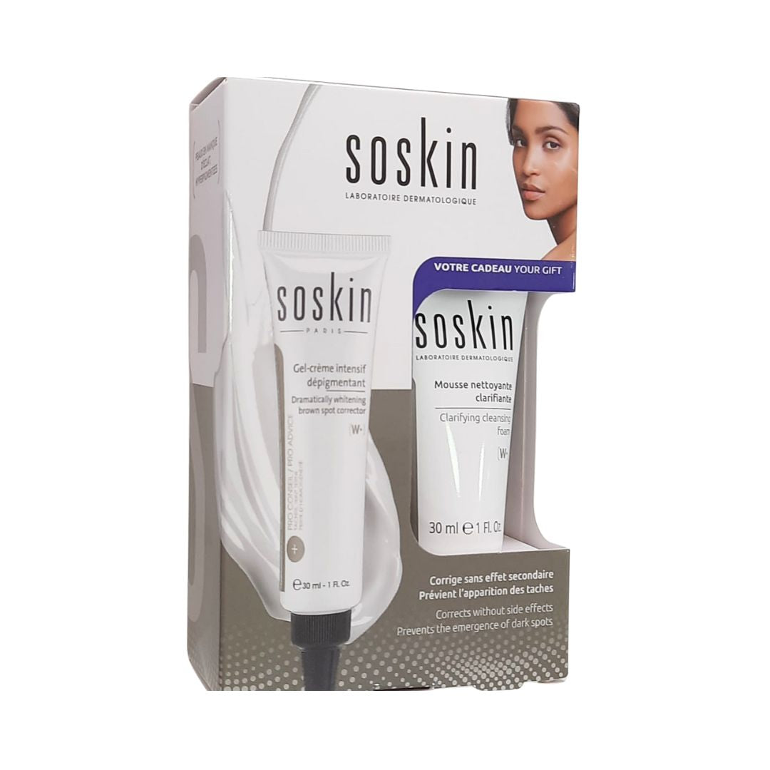 Soskin Whitening Set- (Whitening Brown Spot Corrector 30ml + Clarifying Cleansing Foam 150ml)