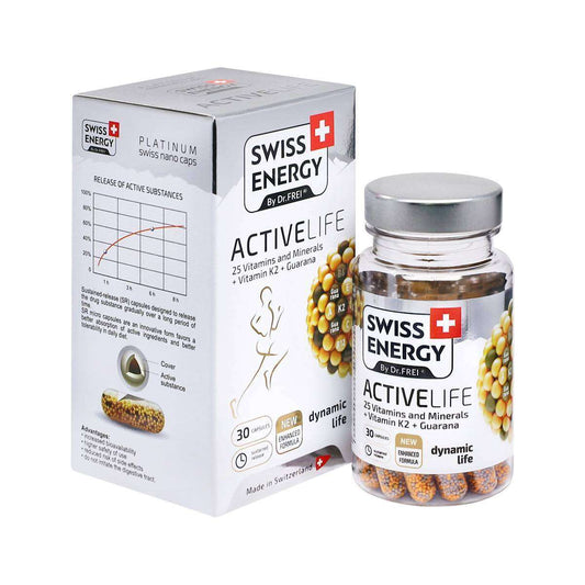 ACTIVELIFE (25 vitamins and minerals + vitamin K2 + guarana) - 30 sustained release capsules