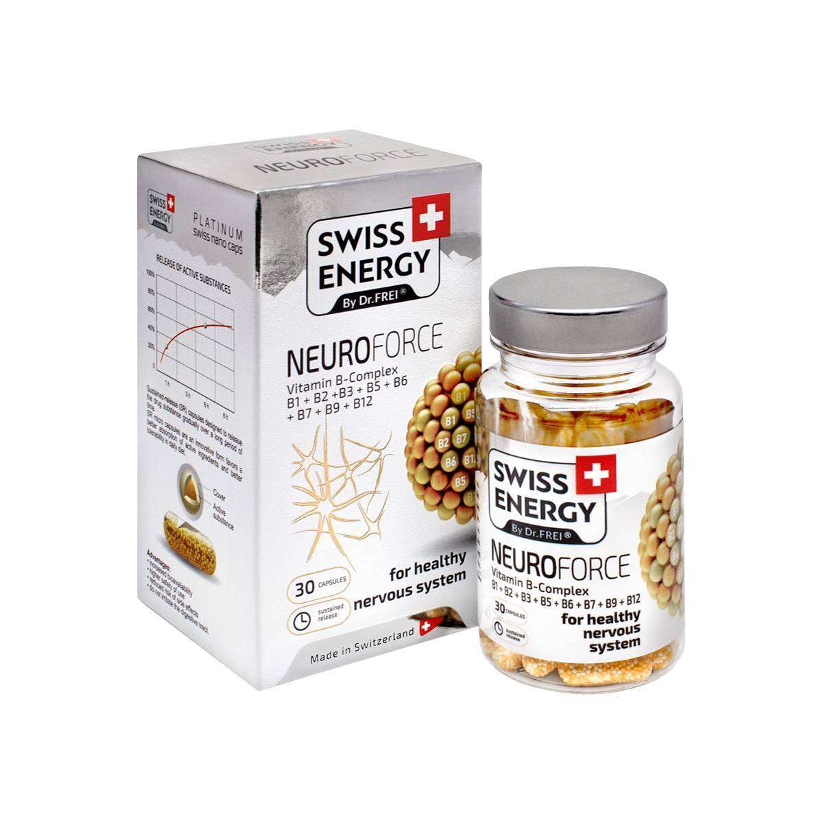 NEUROFORCE - Vitamin B complex - For Healthy Nervous System - 30 sustained release capsules