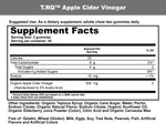 T-RQ Apple Cider Vinegar Gummies supplement facts