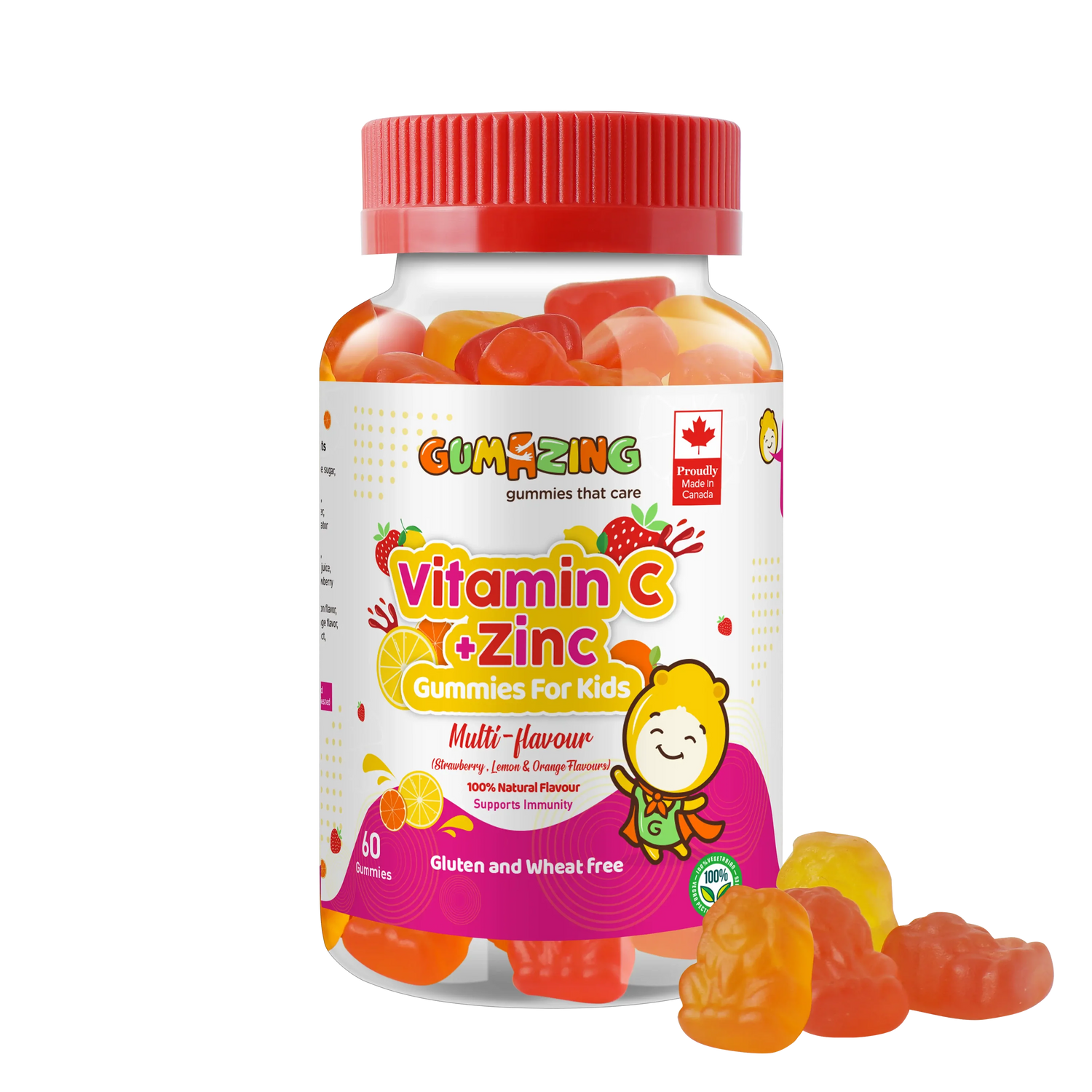 Gumazing Vitamin C & Zinc - 60 Gummies | 1 month supply