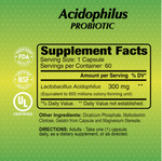 Alfa Vitamins Acidophilus Probiotics 300 mg, 60 Capsules | Lactobacillus Acidophilus Probiotic Capsules – product photo