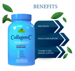 Alfa Vitamins CollagenC Hydrolysate with Biotin, 180 Capsules | Collagen Hydrolysate with Vitamin C and Biotin – product photo