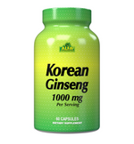 Alfa Vitamins Korean Ginseng 1000 mg, 60 Capsules | Pure Korean Ginseng Root Powder Capsules