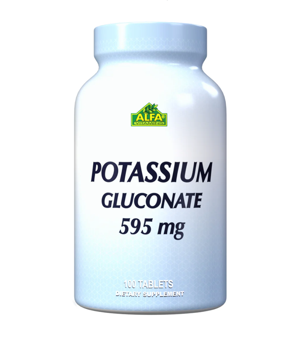 Alfa Vitamins Potassium Gluconate 595 mg, 100 Tablets | Potassium Gluconate 595 mg Tablets