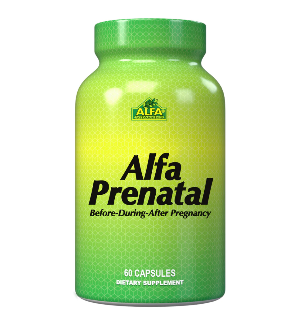 Alfa Vitamins Prenatal, 60 Capsules | Prenatal Multivitamin for Before, During and After Pregnancy