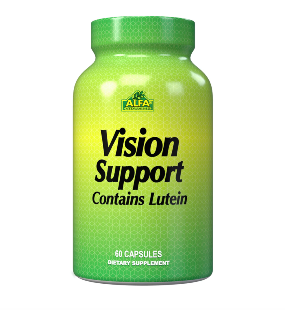 Alfa Vitamins Vision Support with Lutein, 60 Capsules | Eye Formula with Lutein, Bilberry and Vitamins