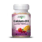 AMERIX Calcium + Vitamin D3 500 mg / 1000 IU, 60 Gummies