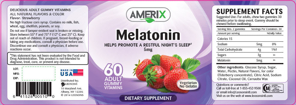 AMERIX Melatonin 5 mg, 60 Gummies – product photo