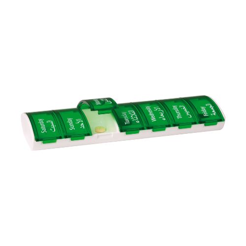 Anabox 1 x 7 Weekly Pill Organiser (Coloured Lids)