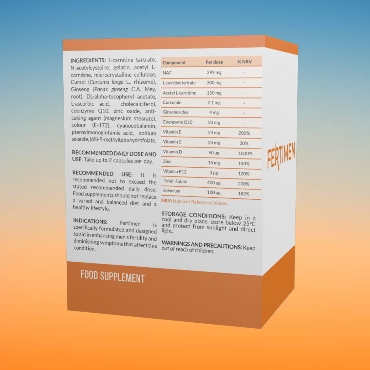 APEXAM Fertimen, 60 Capsules – product photo