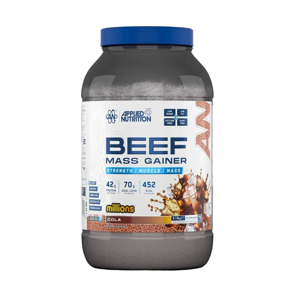 Applied Nutrition Beef Mass Gainer, 3.13kg | Dairy-Free Beef Protein Mass Gainer, 42 g