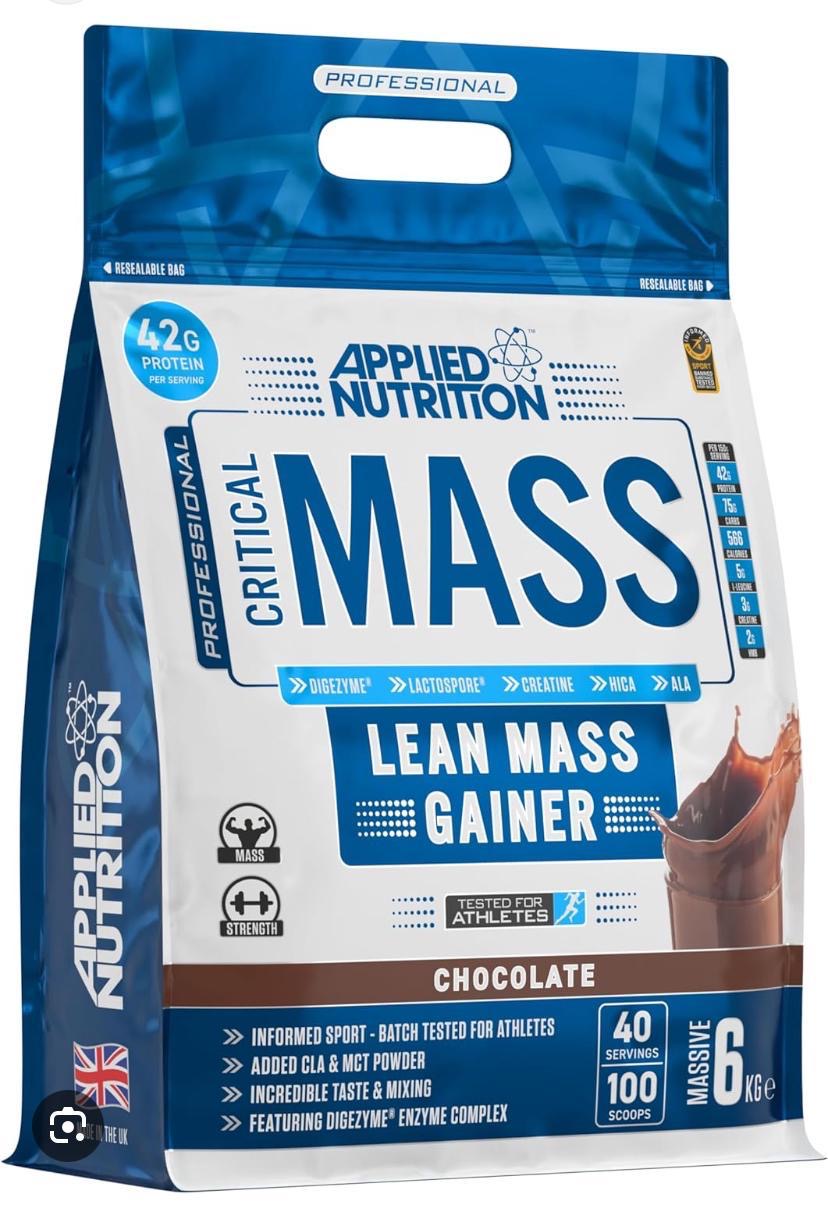 Applied Nutrition Critical Mass Professional Lean Mass Gainer, 6kg | All-in-One Gainer with 42 g Protein – product photo