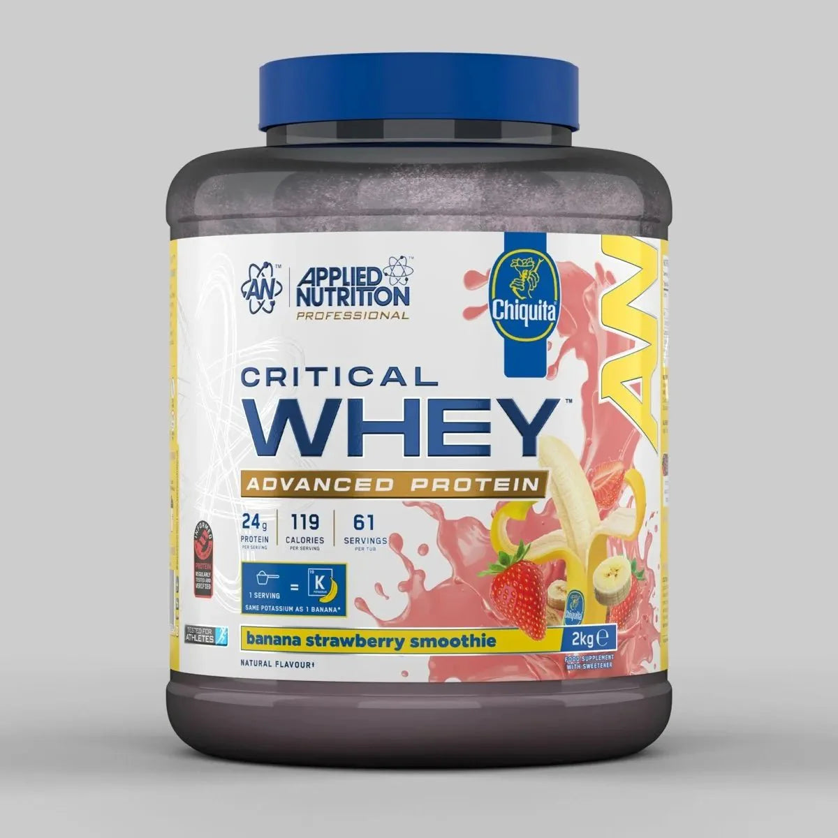 Applied Nutrition Critical Whey Protein 2kg – Strawberry Banana flavour