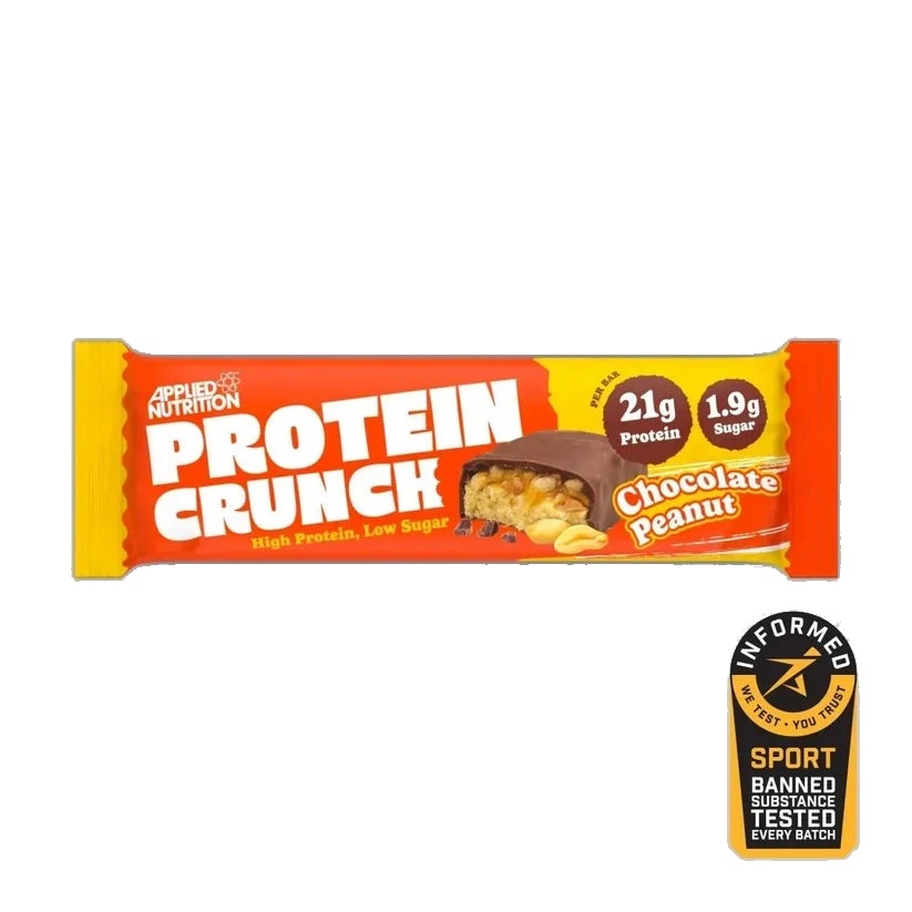 Applied Nutrition Protein Crunch Bar, 12 Bars - Milk Chocolate Peanut