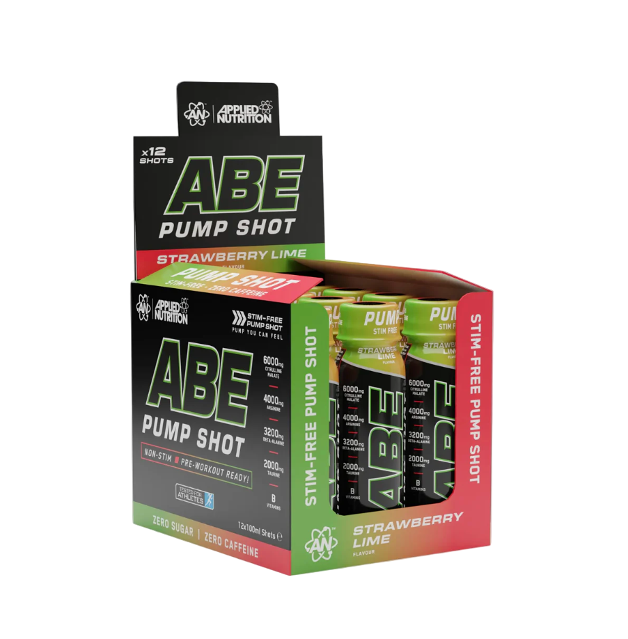 Applied Nutrition ABE Pump Stim-Free Pre-Workout Shots, 12 Shot | Caffeine-Free Pre-Workout Shots, 60 ml – product photo