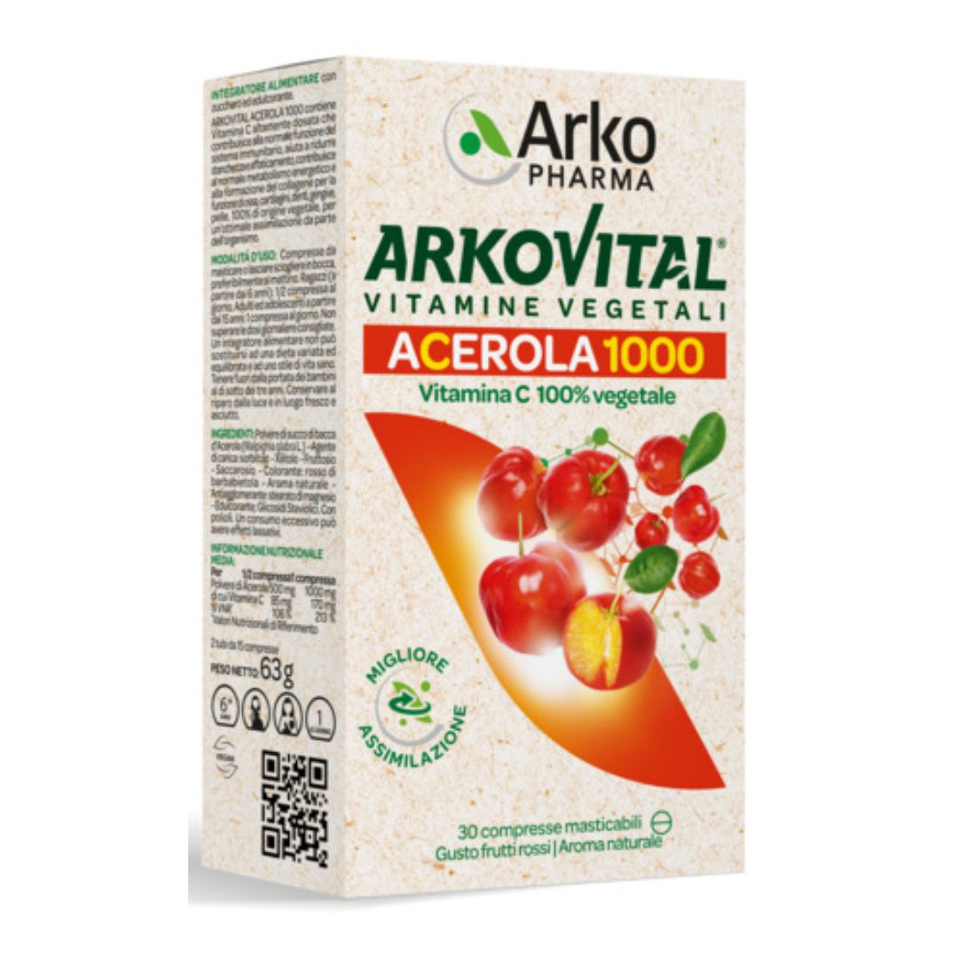 Arkopharma Arkovital Acerola 1000 1000 mg, 30 Chewable Tablets