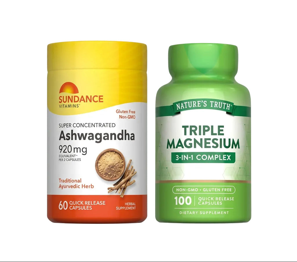 Bundle offer: Ashwagandha 920mg + Triple Magnesium for 17.600 BHD