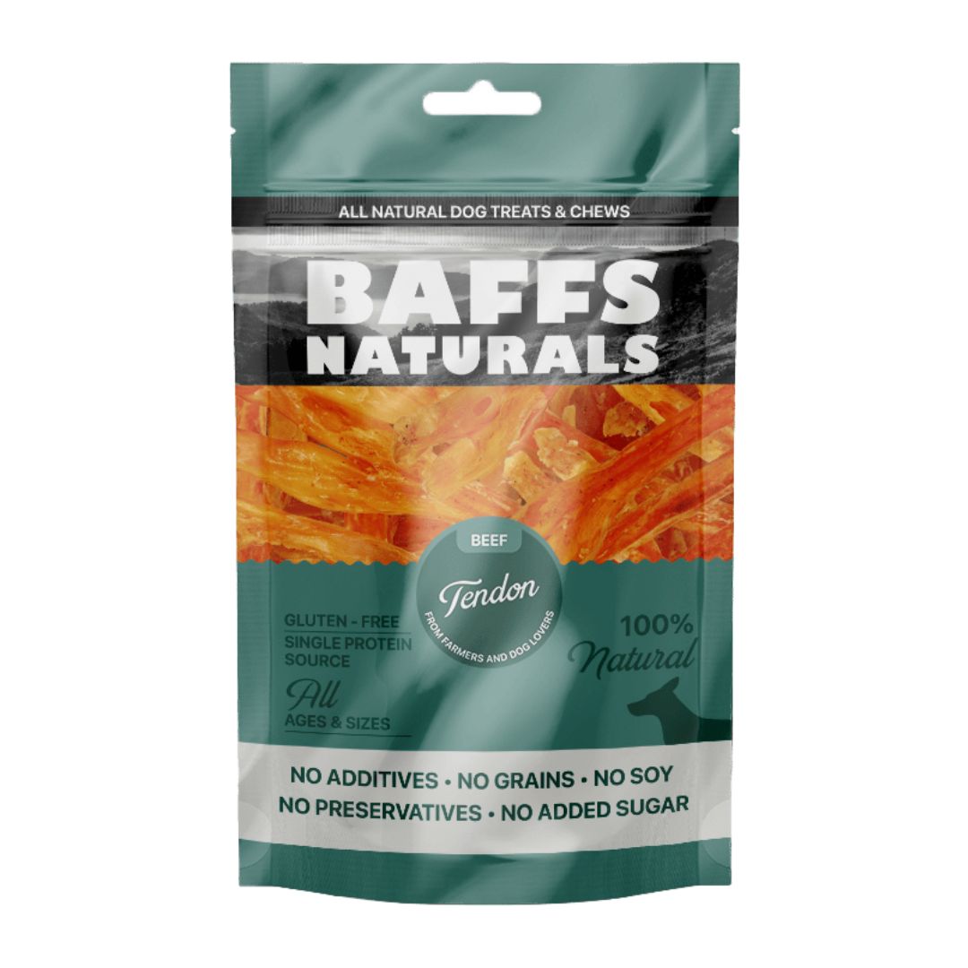 Baffs Naturals Beef Tendon Chew Dog Treats 100g