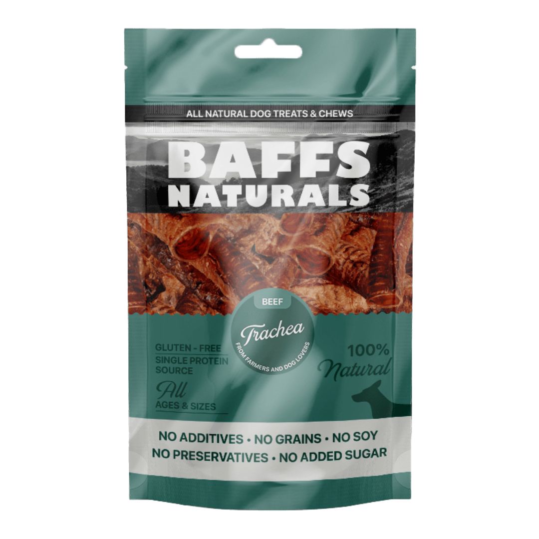 Baffs Naturals Beef Trachea Chew Dog Treats 100g