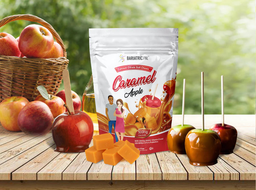 BariatricPal Calcium Citrate - Caramel Apple 500 mg, 90 Soft Chews | With Vitamin D3 & Probiotics – product photo